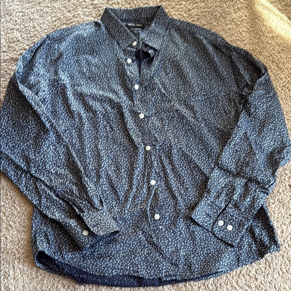 Men's Blue Patterned Shirt